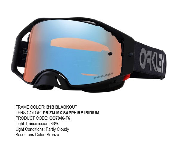 OAKLEY AIRBRAKE MX B1B BLACKOUT GOGGLES